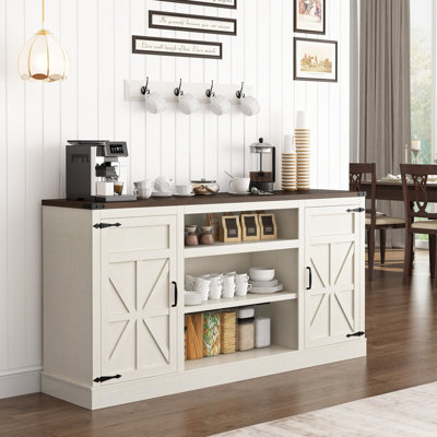 Meuble télé 75 po avec prises de courant pour téléviseur 75 80 et 85 po, grande console média avec armoires de rangement et tablettes réglables