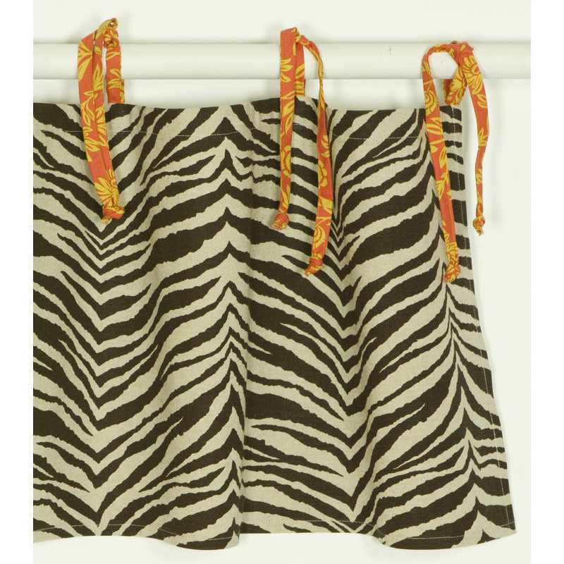 Sumba Cotton Animal Print Tailored Window Valance