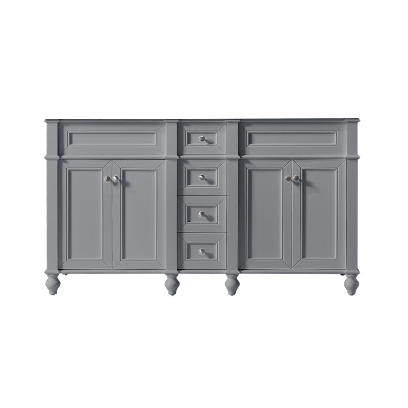 Base de meuble-lavabo double 59,21 po Pearcy, Gris taupe