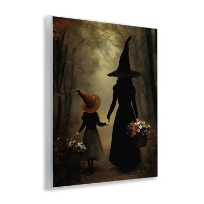 Plaque murale «Witch & Daughter Mystical Forest», conception par Arlington Prints