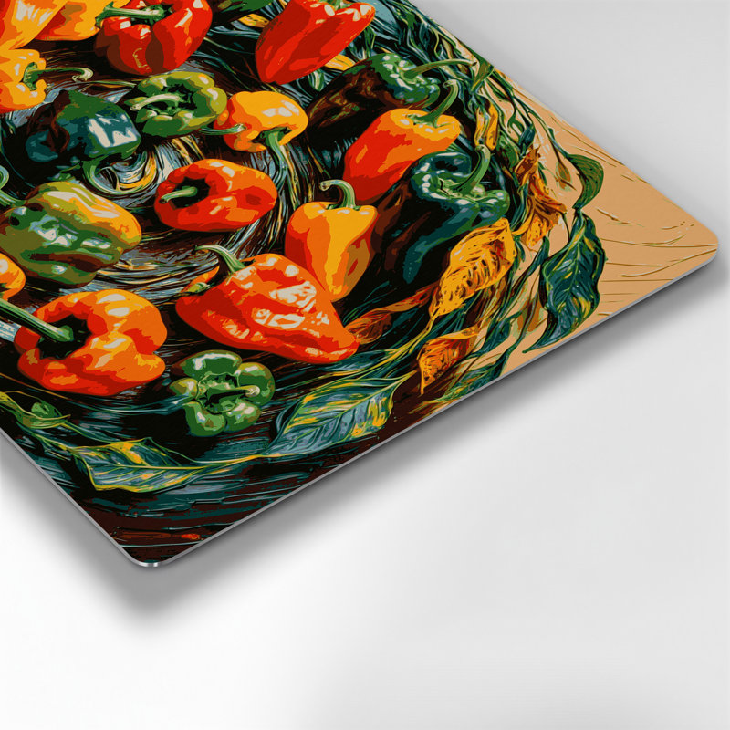 Légumes, poivre et art mural brun Habanero, H 20 po x l 24 po
