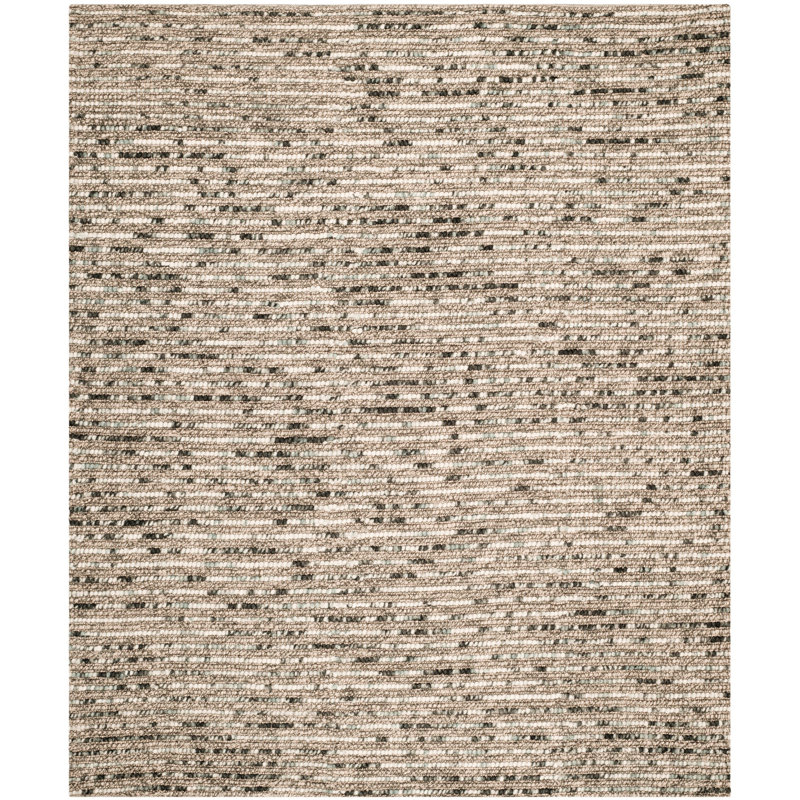 Ferrera Abstract Hand-Knotted Blue/Brown Area Rug, Rectangle 11' x 15'