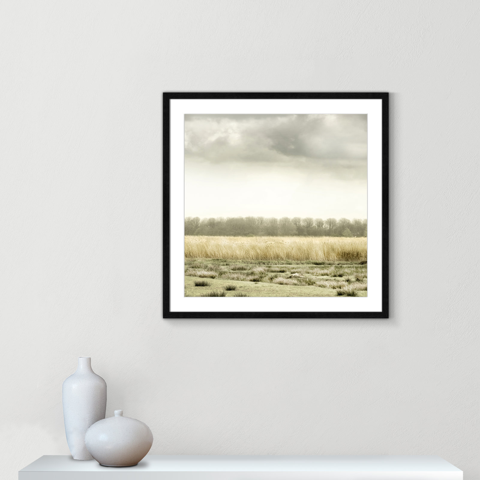 Henri "Meadowland" Print by Danita Delimont, 28.75" H x 28.75" W, Black Wood Grain