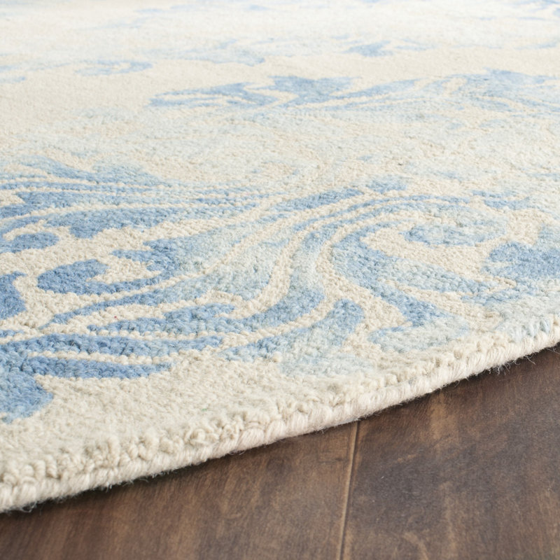 Tapis géométrique en laine et coton touffeté à la main Oakton, Tapis de couloir 2 pi 3 po x 6 pi