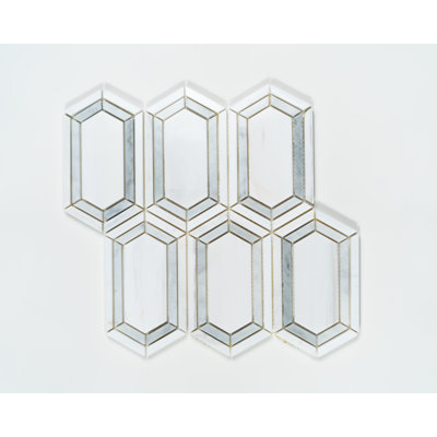 PAVILLION PICKET MARBLE MOSAIC (10 TILES PER BOX)