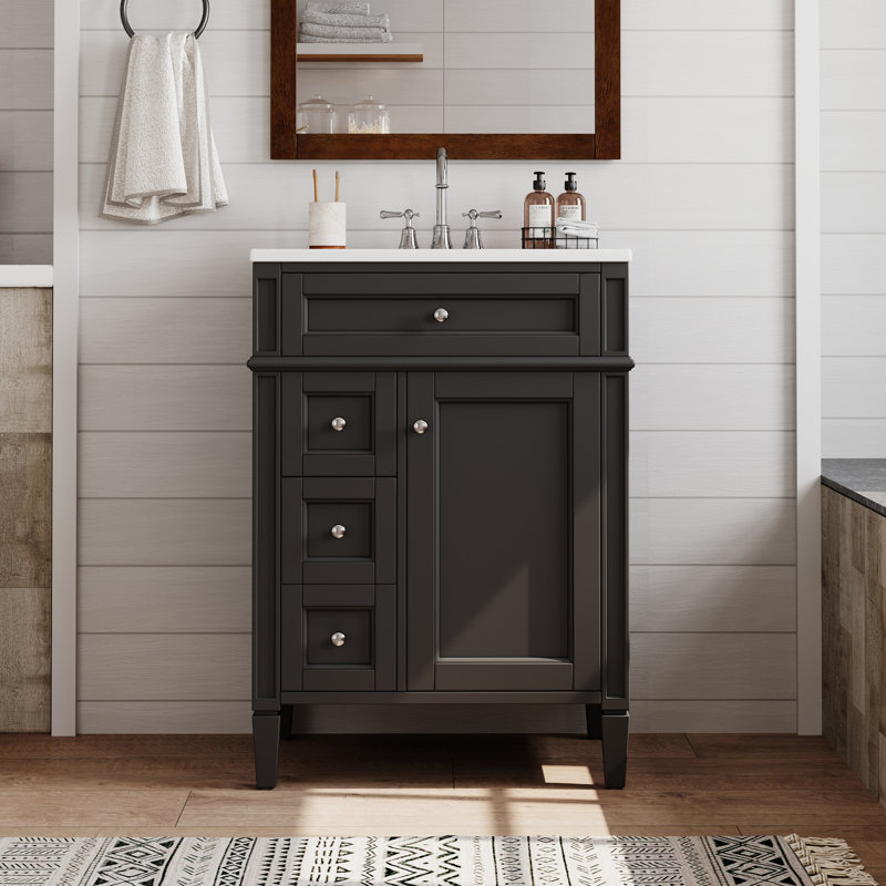 Meuble-lavabo de salle de bain, Black, Black