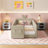 Twin Size Upholstered Platform Bed With Cute Rabbit Ear Shaped Headboard, Safety Rail, And Convenient Storage Pocket, Boucle Fabric – Perfect For Kids' Bedroom-795159228-786033678