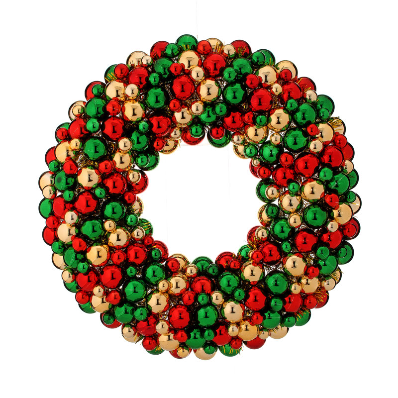 Couronne en mélange de luxe 24 po PVC et PE, Rouge doré