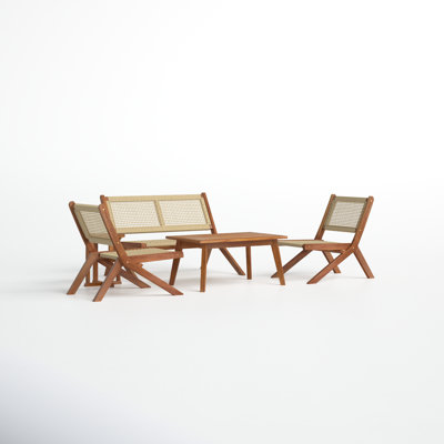 Kismet 4-Person Acacia Patio Seating Group