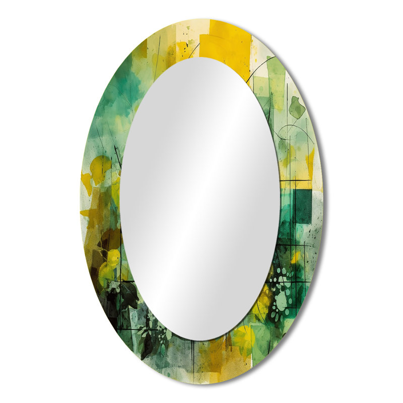 Green Balancing - Miroir mural moderne ovale, 36 po x 24 po