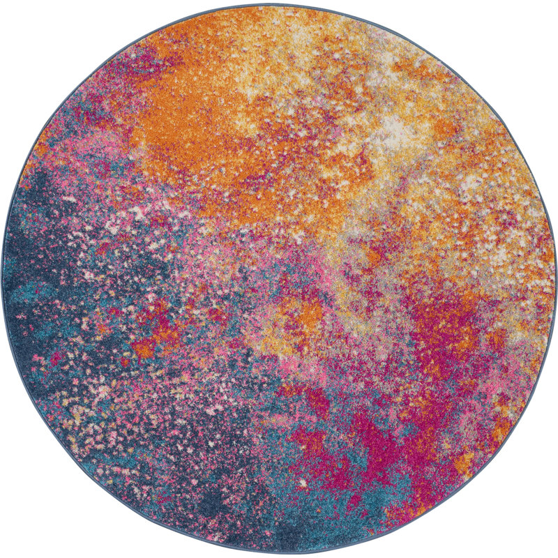 Avrum Abstract Indoor Rug, Round 8'