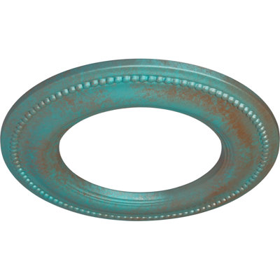 Médaillon de plafond Endurathane Classic, P 13 1/4 po x P 1/2 po (pour auvents jusqu'à 4 1/8 po), fini vert athénien peint à la main