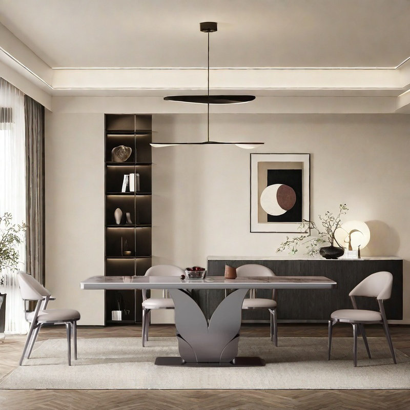 Petite table simple et chaise, H 29,5 po x L 55,1 po x l 31,4 po