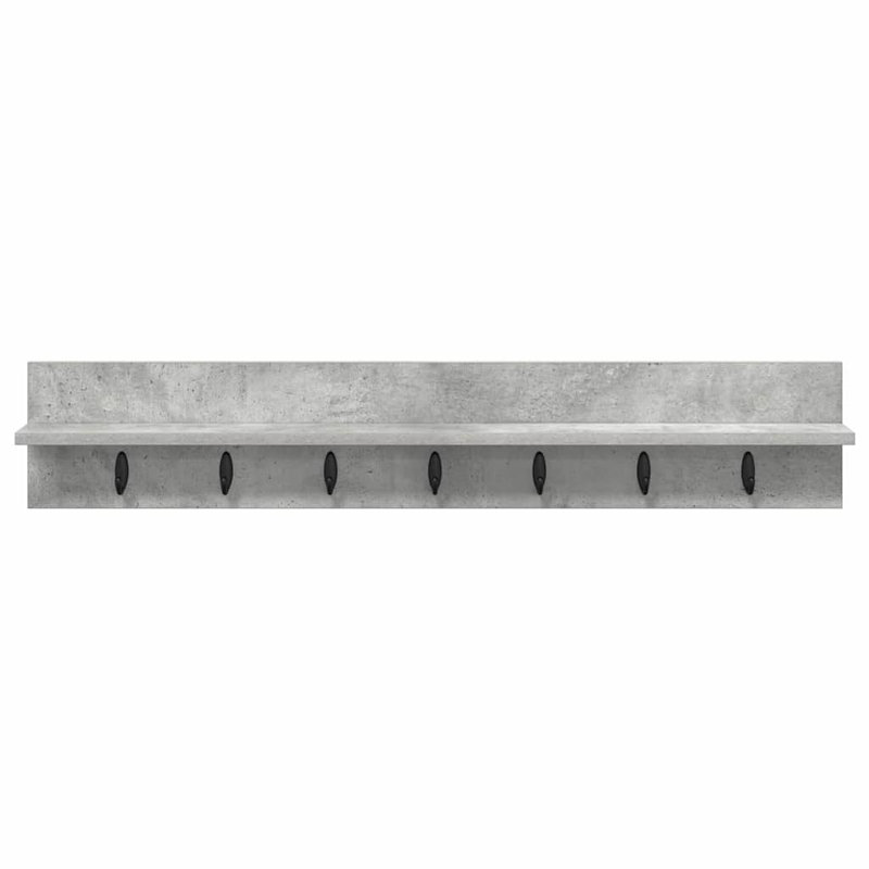Wall-Mounted Coat Rack 100 X 10.5 X 18 Cm, Concrete Grey