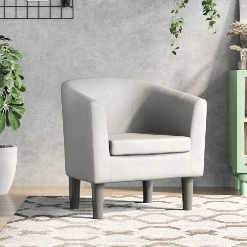 Fauteuil de baignoire Winston Porter, Similicuir noir, Sans repose-pieds, Noir