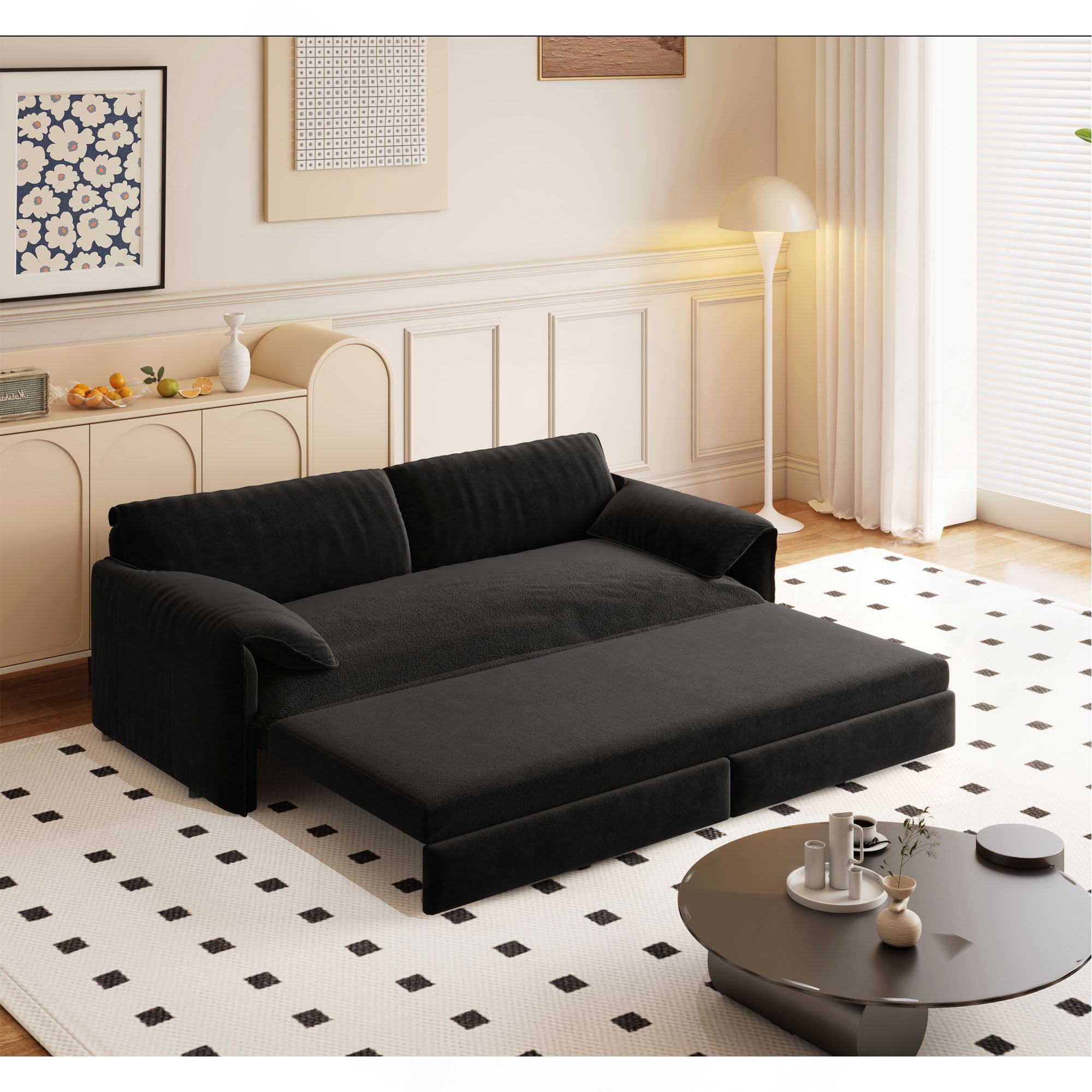 Latitude Run® Queen Pull Out Sofa Bed, 3-In-1 Convertible Sleeper Sofa ...