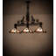 Luminaire suspendu linéaire à 3 lumières pour table de billard Winter Pine