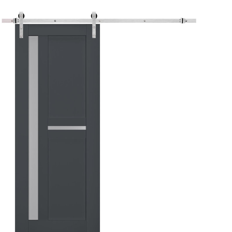 Porte de grange Veregio, Antracite, 36 po x 84 po