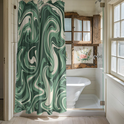 Rideau de douche Chunky Emerald Twirl - Premium