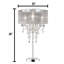 Lampe de table en cristal 35 po Danesha