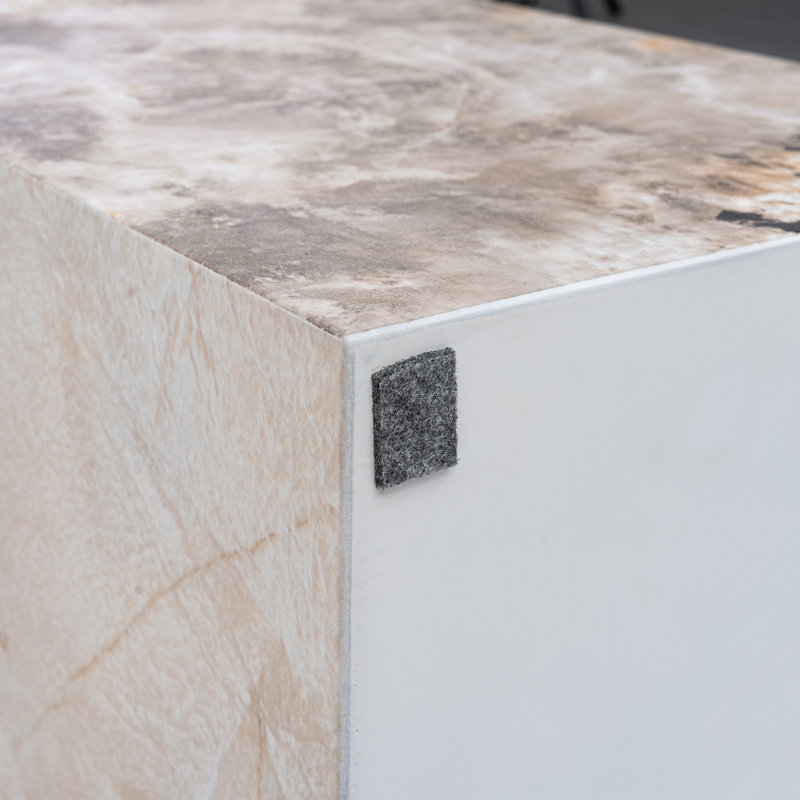 Table d'appoint et table d'appoint Modern - Finition béton et marbre - Table d'appoint pour le salon et le coin, Brun