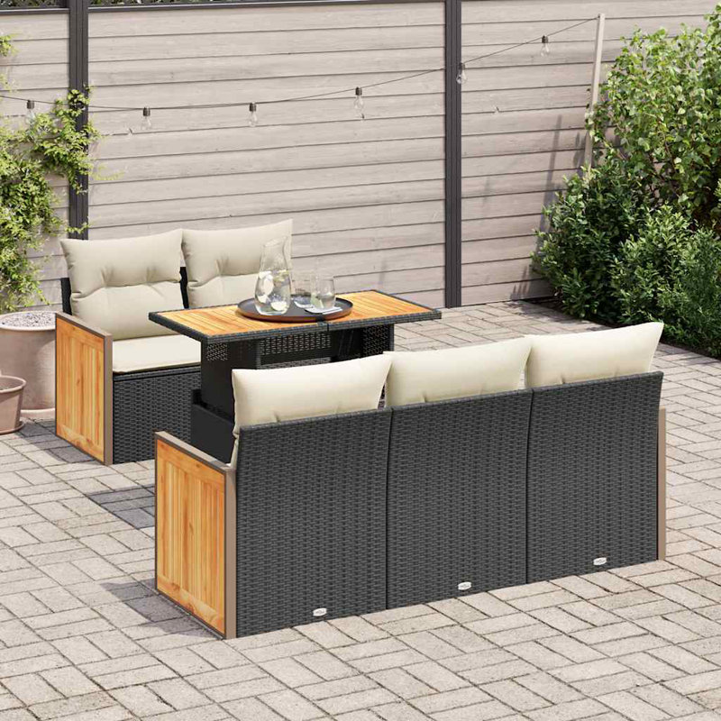Vidaxl Garden Sofa Set Black