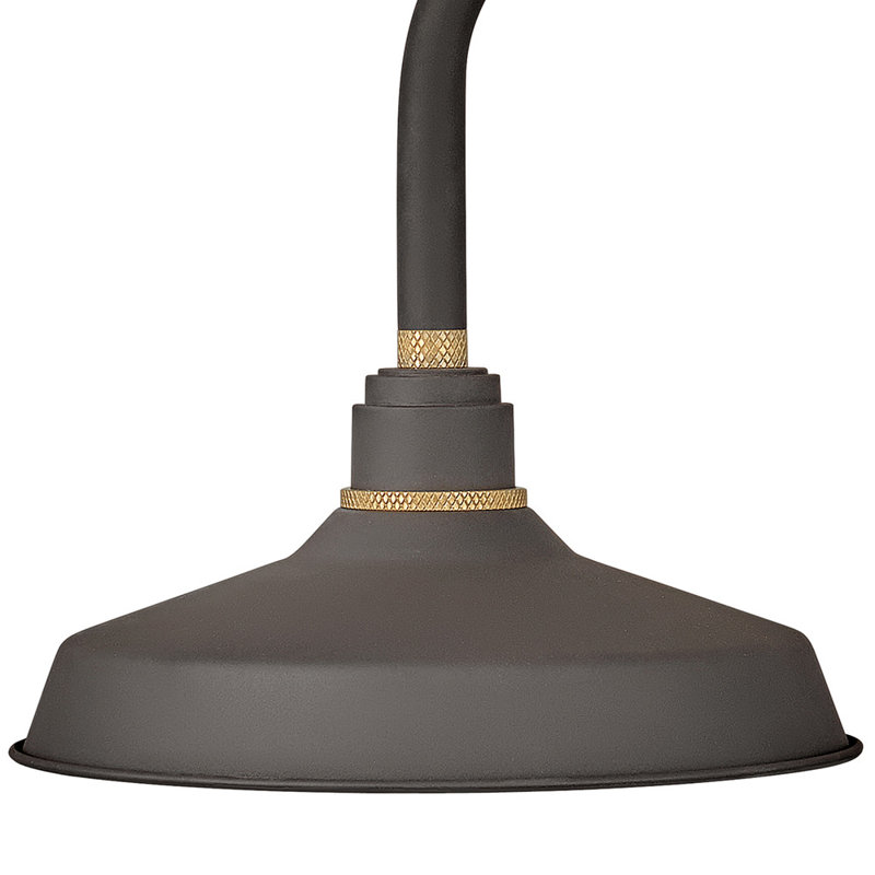Foundry Wall Mount Outdoor Barn Light, Textured Black, 16" H x 12" W x 23.75" D