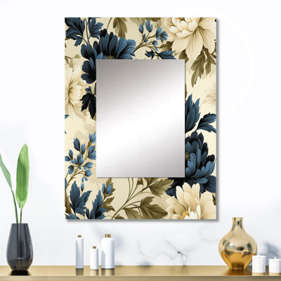 Decorative Mirror, Victorian Wall Mirror, Printed Metal Art
