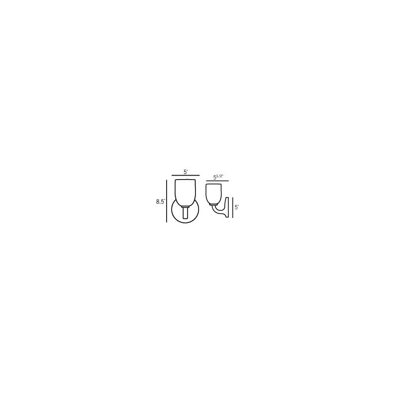 Bimbi 1 - Light Armed Sconce, Satin Nickel