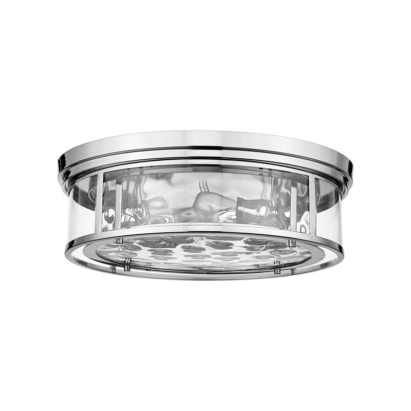 Plafonnier encastré circulaire simple 20,75 po Masuda, Nickel poli