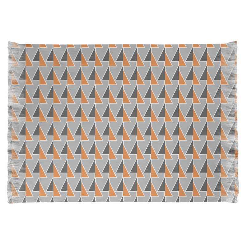 Tapis de zone gris/noir/orange shifted arrows, Non