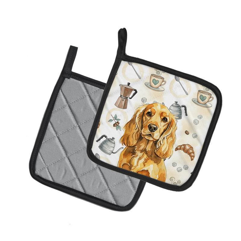 Paire de porte-cafetières Golden English Cocker Spaniel