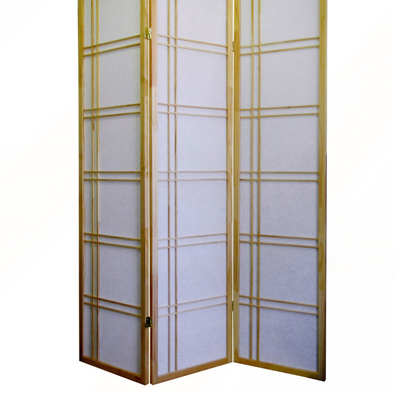 70" H Short Folding Screen, Honey, 3
