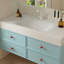 Armoire de salle de bain simple bleu