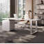 Bureau italien italien en pierre frittée minimaliste et en acier inoxydable-1472021319