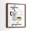 «Coffee is the Response» - Impression encadrée de qualité supérieure - Prêt à accrocher - Aucun clou requis - Aucun clou requis-226147535-226147569