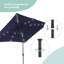 Parasol de marché solaire à DEL 10 x 6,5 po Wilfredo-433802982
