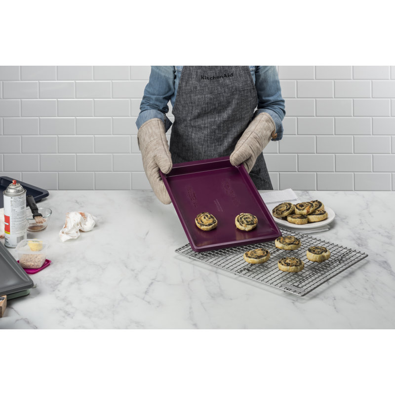 KitchenAid® Nonstick Aluminized Steel Cookie Slider, Beetroot, 15" x 10"