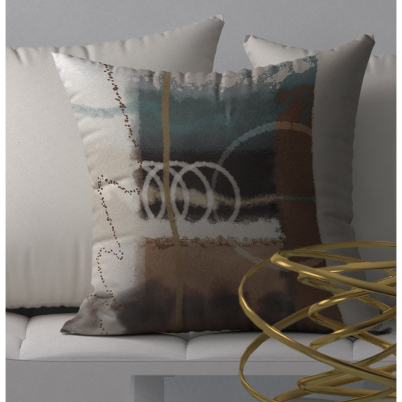 Abstract Reversible Throw Pillow, 24" x 24"