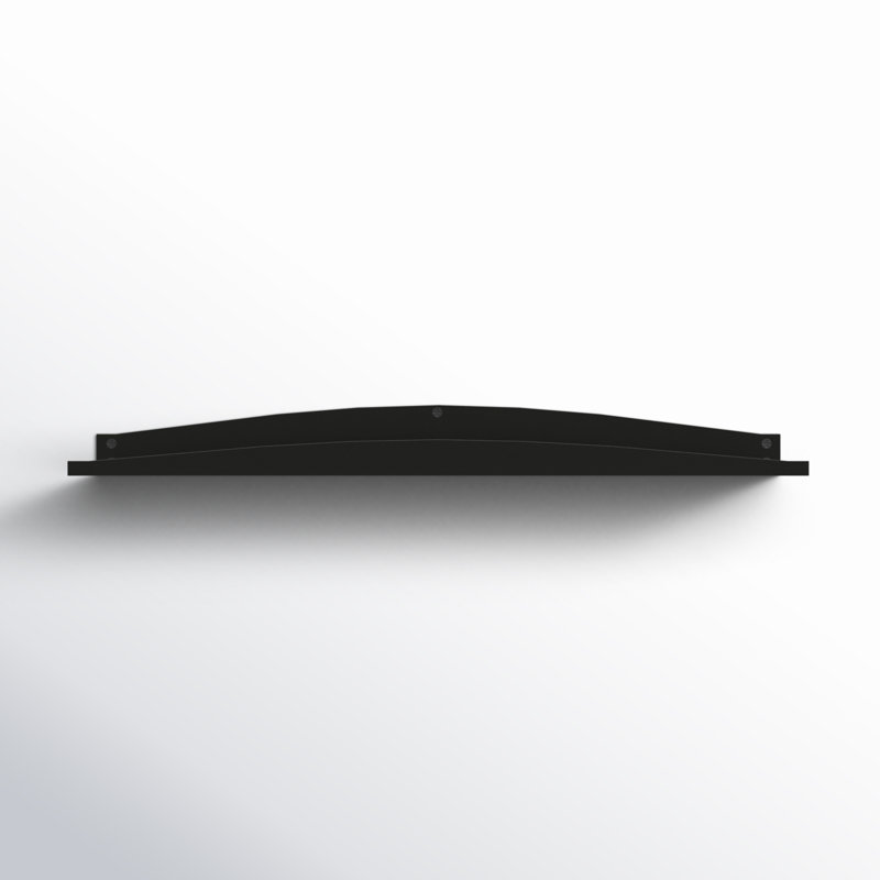 Ronella Metal Floating Wall Display Shelf, 2.5" H x 24" W x 6" D, Black