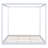 White King Canopy Bed Frame with Solid Wood Headboard and Heavy-Duty Support Legs, No Box Spring-505360664
