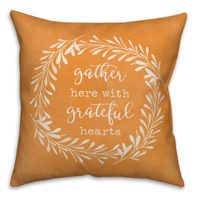  Coussin décoratif «Gather Here with Grateful Hearts»