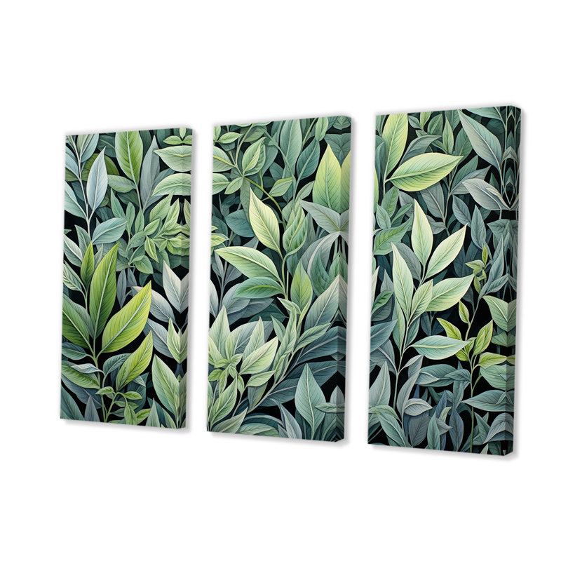 Herbes, sauge, sagesse 2, art floral, H 28 po x l 36 po, Toile tendue