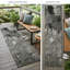 Tapis de couloir d'extérieur lavable abstrait 2 pi x 8 pi gris