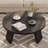 Round Modern Coffee Table with Inclined Legs, Center Accent Table for Living Room-1760635361