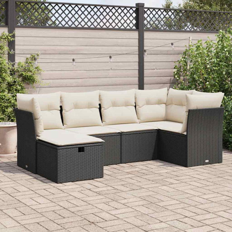 Vidaxl Garden Sofa Set Black