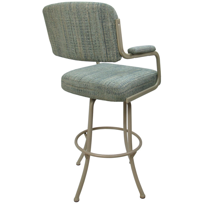 Tabouret de comptoir pivotant de 26 po Huba, Beige, Tabouret de comptoir (siège d'une hauteur de 26 p, Gris