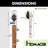 Brushed Nickel Arrow Design Non-Bypass Single Track One Door Hardware Kit( Door Not Included)-36324573