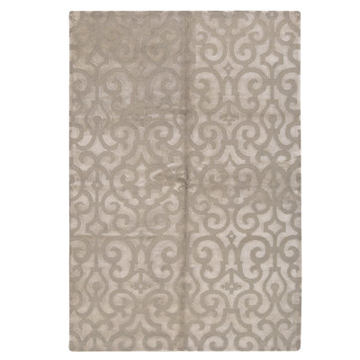 Hand Knotted Area Rug in Dove