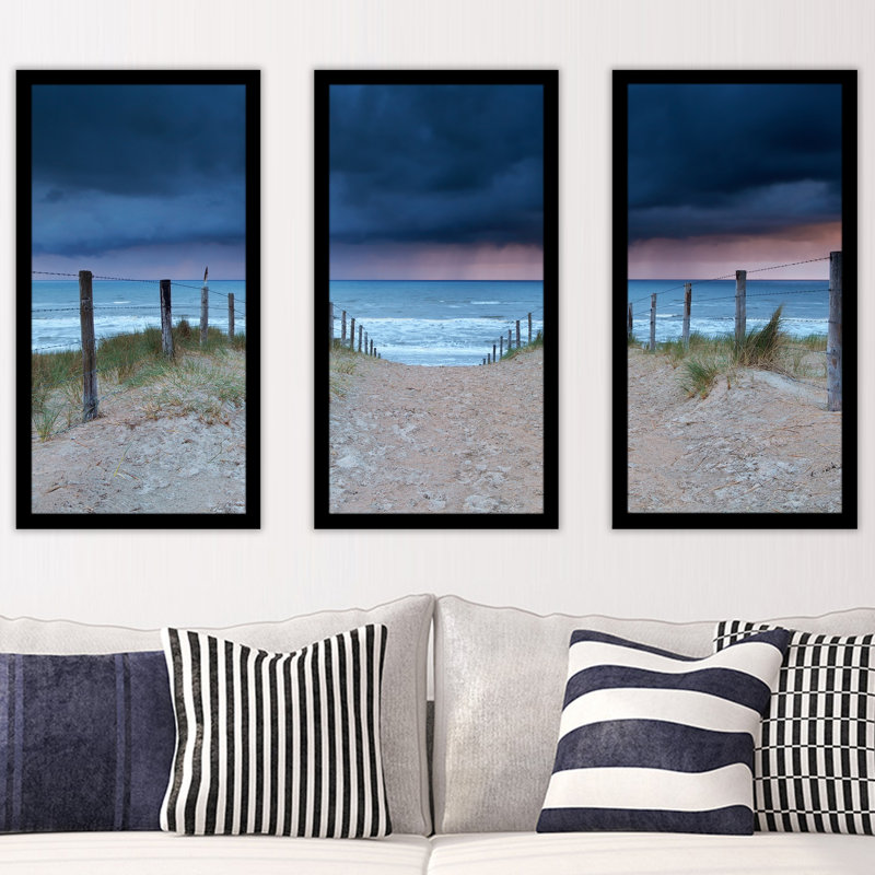 Storms Coming - Ensemble de 3 reproductions de photos sur acrylique, H 33,5 po x l 52,5 po x P 1 po